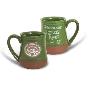 Irish Mug - Claddagh Friendship Loyalty Love, Multicolored