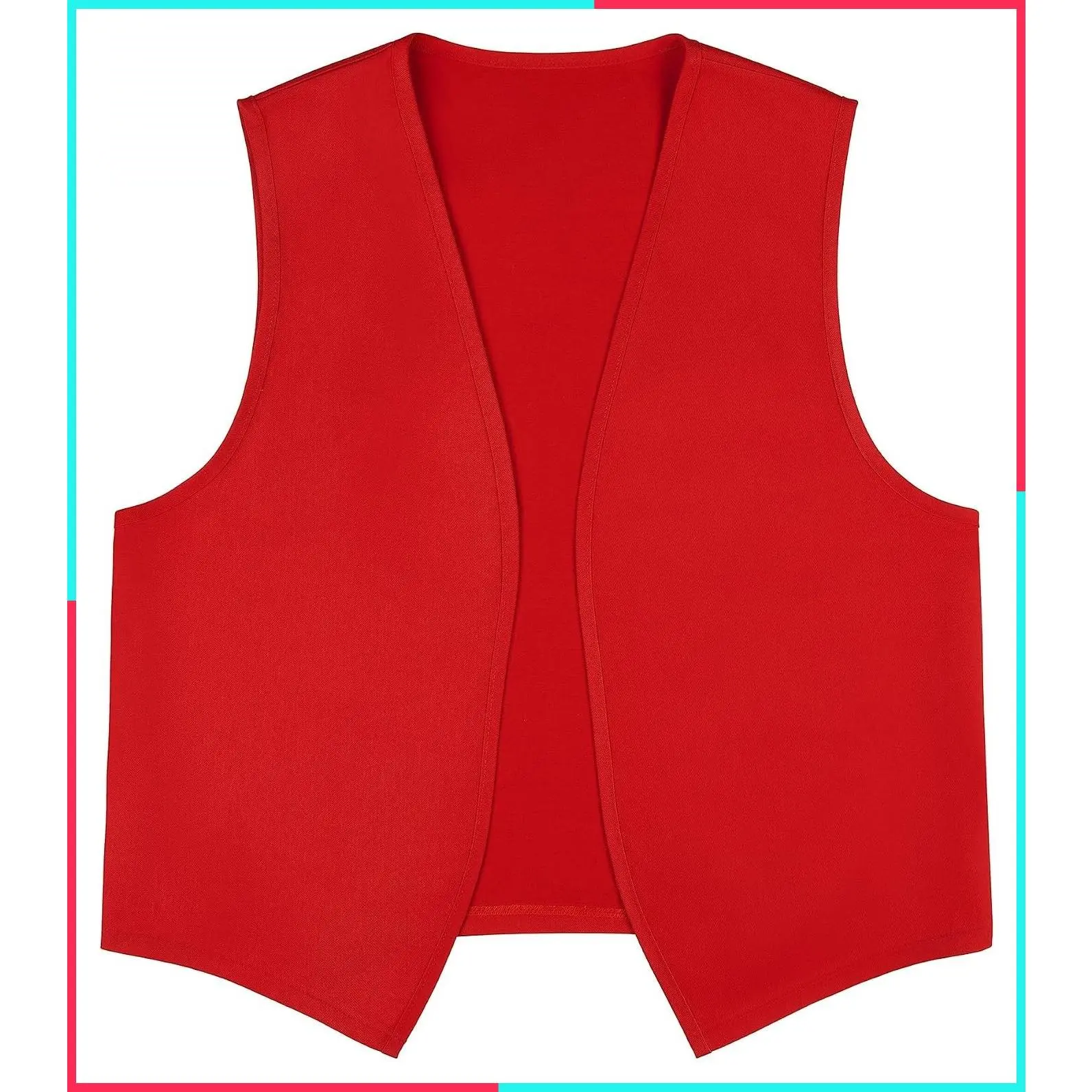 Unisex No-Pocket Utility Work Vest Victorian Waistcoat Peasant Style