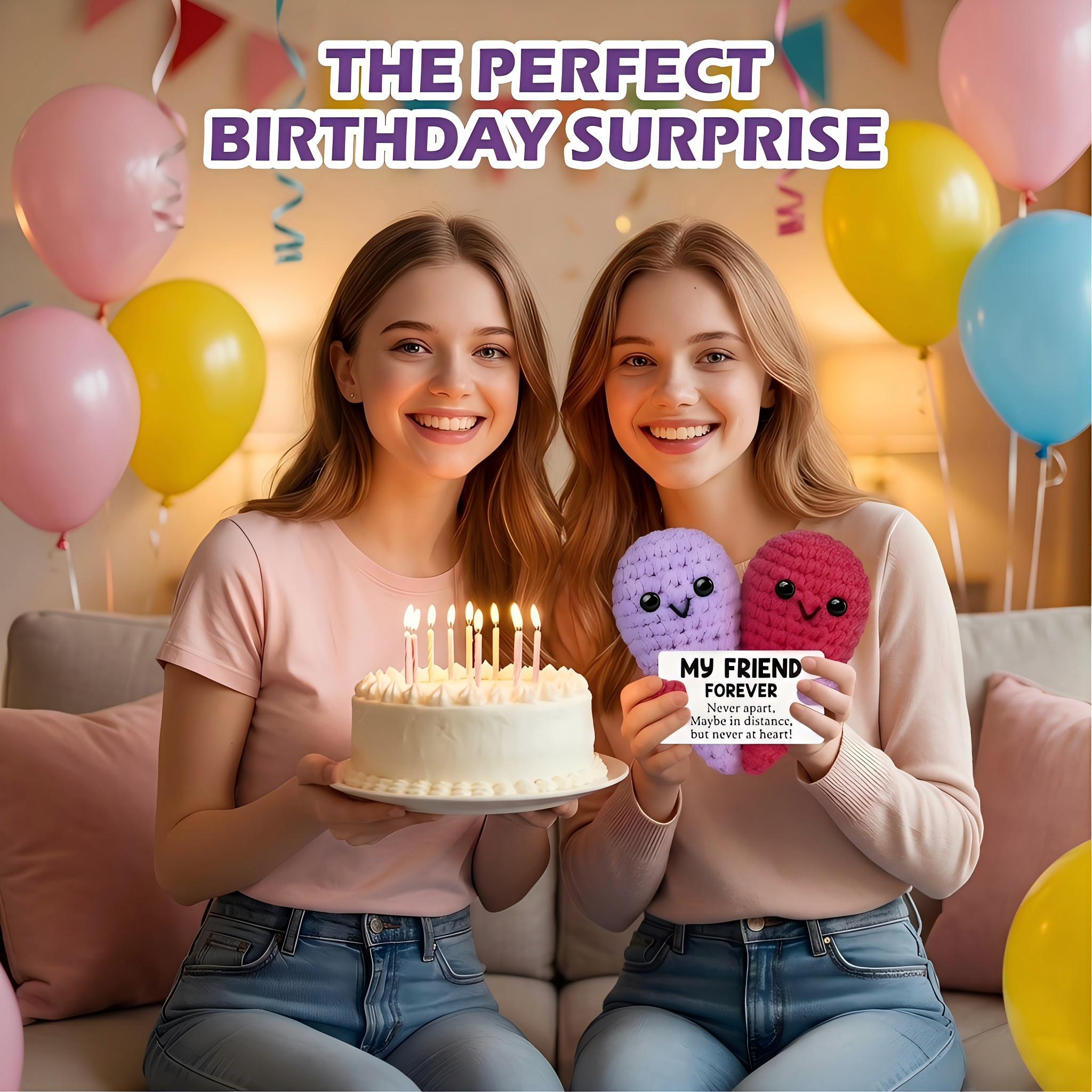 Cute Handmade Crochet Heart Emotional Support Plush Doll,Soft Skin-Friendly Cotton Yarn Stress Relief Decor,Birthday Gifts,Gifts For Women Men Him Her,Bestie Friendship Gifts,Easter Basket Stuffers,Mothers Day Graduation Teacher Appreciation Going Away Gi