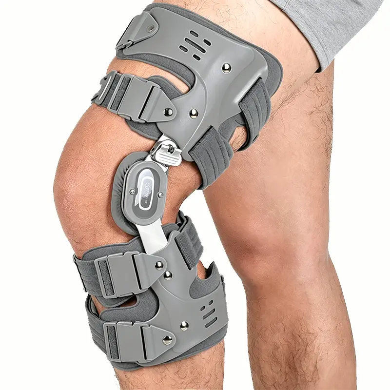 Adjustable Unloader Knee Brace for OA, Medial & Lateral Support Hinge, Offloads Joint Pressure for Walking, Sports & Post-Surgery Recovery