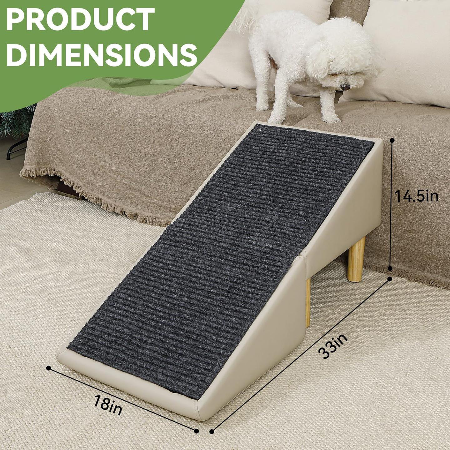 Multifunctional Foldable Pet Stairs 2-in-1 Non Slip Dog Step Stool Anti-Scratch Wear Resistant Portable Pet Ramp Ladder for Small Dogs Cats