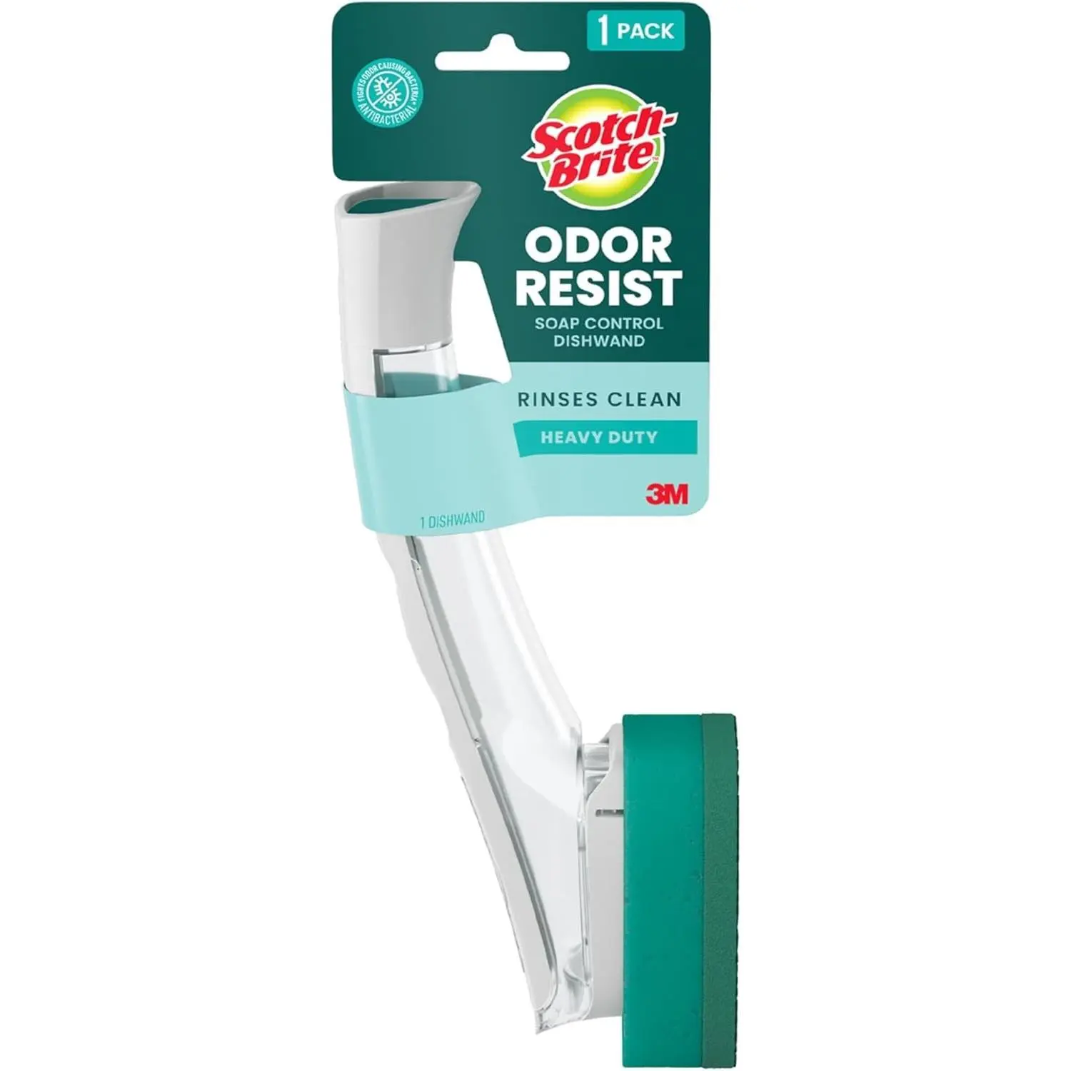 Scotch-Brite Odor Resist Heavy Duty Dishwand, 1 Dish Wand, Handles Tough Messes on Non-Coated Cookware, Oven Racks, Grills and More, Fits all Scotch Brite Refills
