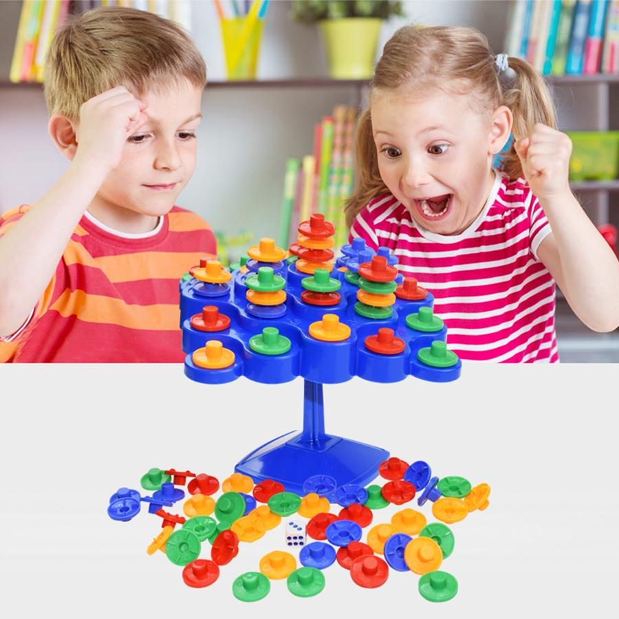 Balance Stack & Play Puzzle Toy, 1 Set Leisure Parent-child Interactive Game, Educational Stacking Desktop Toy, Festival Party Toy, Colorful Stacking Blocks