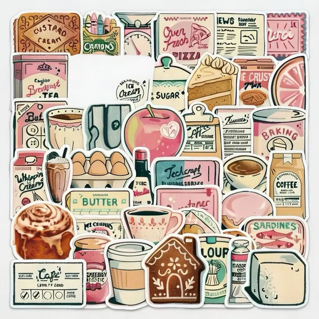 5 Packs of Reusable Stickers, 60pcs Per Pack, 300pcs Total, Banana Color Small Items Stickers, Graffiti Snack Box Decals, High Aesthetic Value