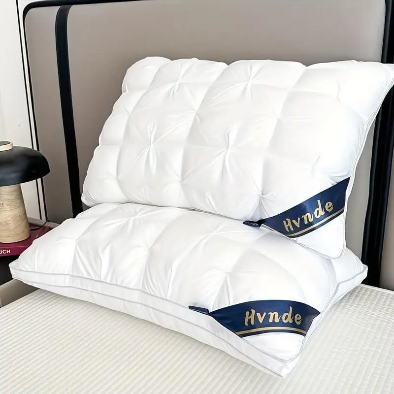 Luxury 5-Star Hotel Quality Pillow, Deep Sleep Neck Support, High Density Non-Sinking, All-Season Use, Satin Cover, Hand Washable