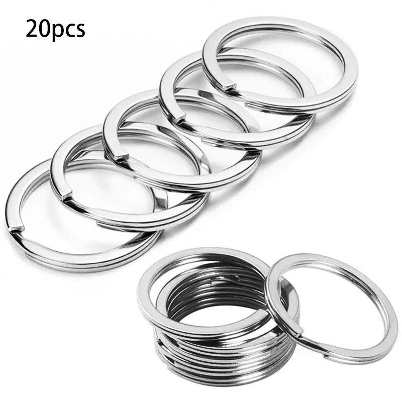 20pcs/ 50pcs Split Key Rings Keyrings, Key Rings Bulk, Flat Keychain Ring Split Key Ring For Home Car Keys Bag Hanging Accessories