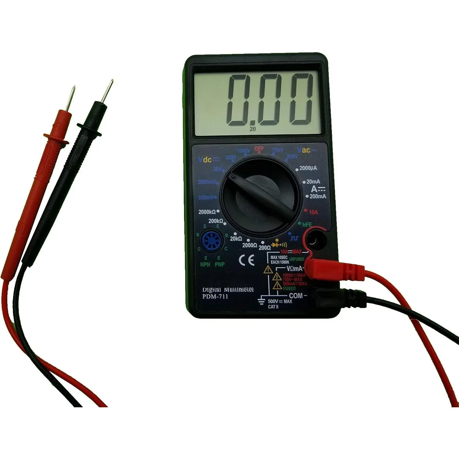 PDM-711 Large Screen Digital Multimeter Continuity Tester with Buzzer