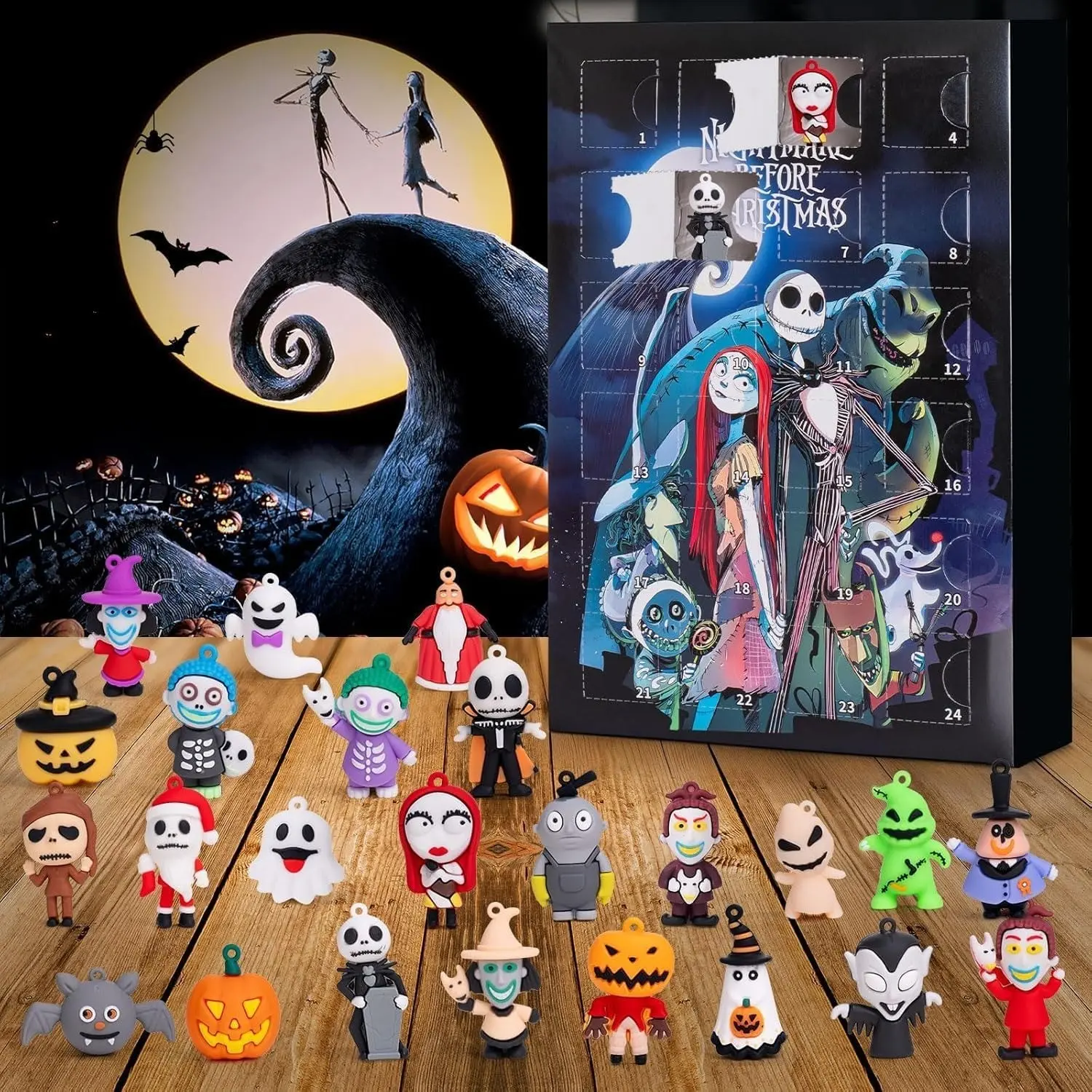 Nightmare Advent Calendar,Advent Calendar 2026,with 24 Collectible for Kids Adult Boys Girls,Halloween Countdown Calendar Boo Basket Stuffers Trick or Treat