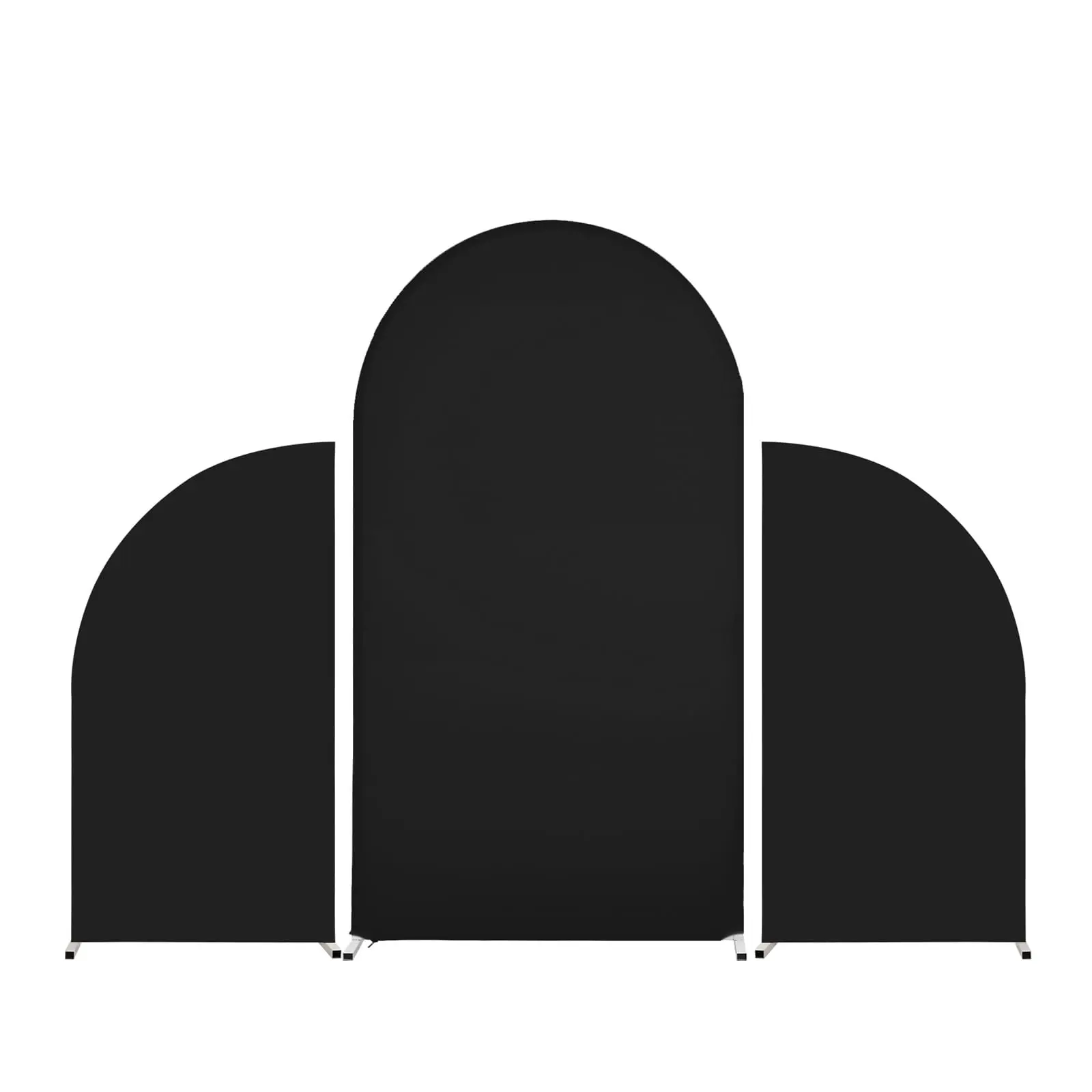 3PC Spandex Arch Backdrop Covers, Double-Sided Stretchable Fabric for Round Top Stands, Wrinkle-Free Photo Booth Decor, Zipper Base