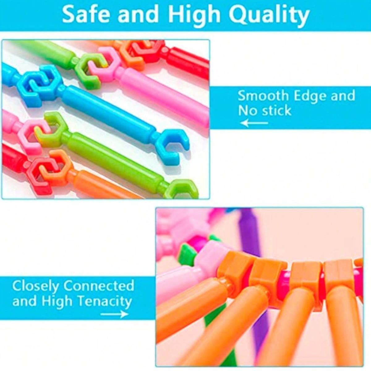 200 Pcs Magic Wand Building Blocks Random Color Shape Educational Engineering Toy STEM Learning Gift for Kids Birthday Christmas Party Favors