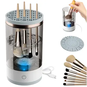 Electric Makeup Brush Cleaner, All-in-One Makeup Brush Cleaning Machine, Ultra-fast Electric Spinning Cleaner for Most Sized Brushes, Ideal Gift for Women