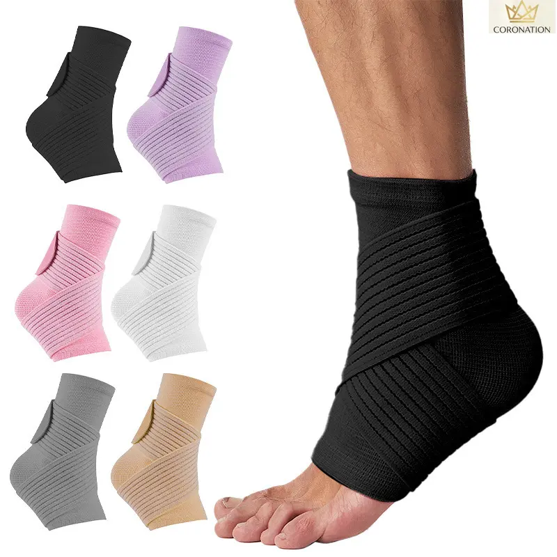 Ankle Compression Sleeves, Ankle Support Brace for Men & Women, Breathable Nylon Knit Ankle Wraps, Lightweight Flexible Sports Gear for Basketball, Football, Running, Hiking & Outdoor Training