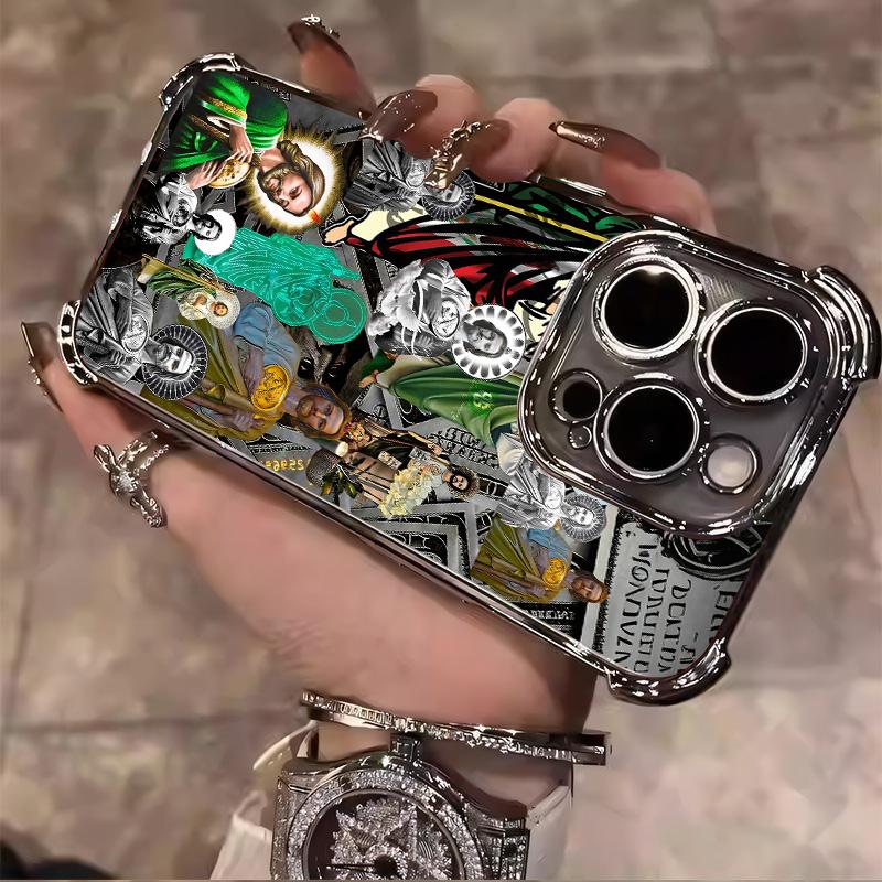 Creative Jesus Pattern Phone case for iPhone 17 Pro Max 16 Plus 15 14 13 12 Full Body Protection Shockproof Soft Silicone Cover 284