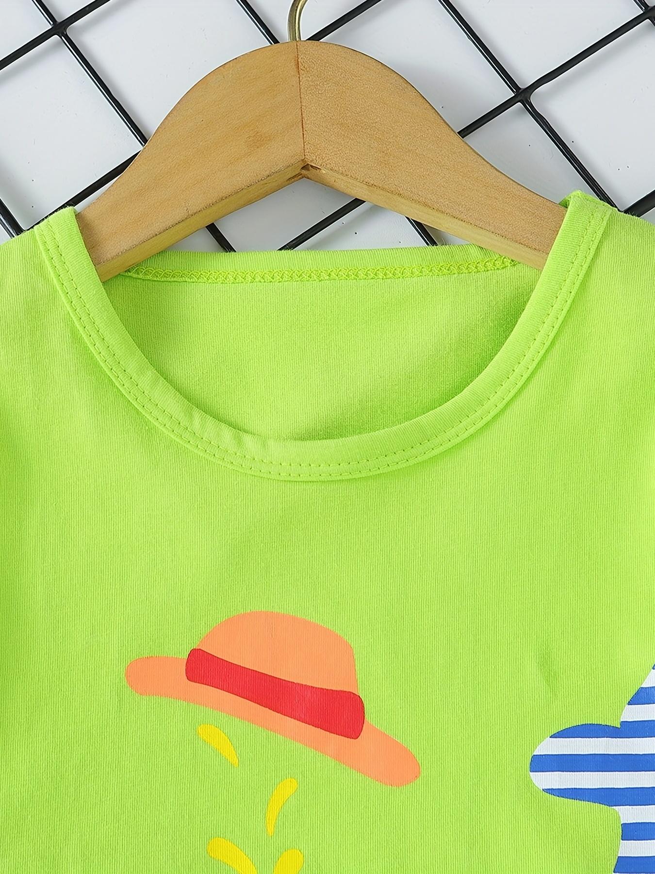 Boys' Casual Summer Outfit - Cute Cartoon Design with Whale & Hot Dog Graphic - Short Sleeve T-Shirt & Whale Shorts Set - Blue & White Striped Pattern - Regular Fit for Casual Attire - Boy Shorts - Everyday Kids Clothing - Playful Kids Fashion -