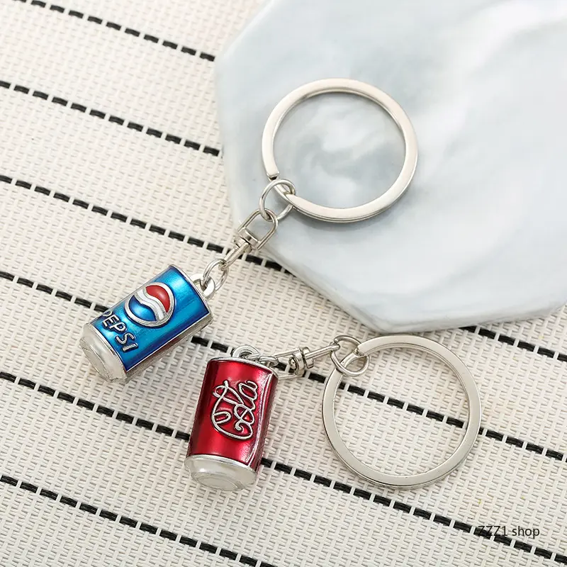 Cartoon Bottle Shape Keychain - High Imitation Beverage Can Accessory, Cute Novelty Bag Pendant, Vivid Exquisite Craft, Lightweight Unisex Ornament, Teen Party Gift, Sports & Outdoor Camping Hammock Decor