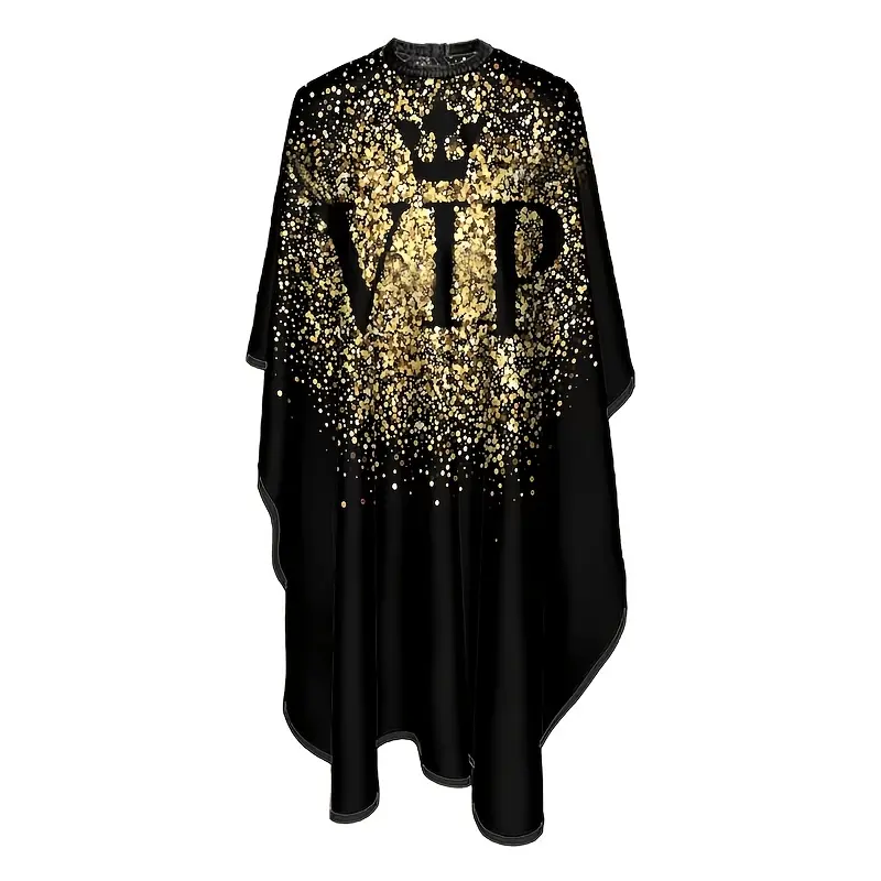 Flash Point Crown Style Printed Flash Vip Barber Cape - Adjustable Neck Professional Salon Hairdressing Cape, Durable Easy-Clean Stylist Gown for Daily Use