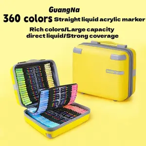 360-Color Acrylic Soft Tip Markers, Free Ink System, High-Elastic Nib, Fast-Drying Ink, Rich Colors, for Multi-Material Use, Professional Art Marker Pens #GLOBAL PICKS
