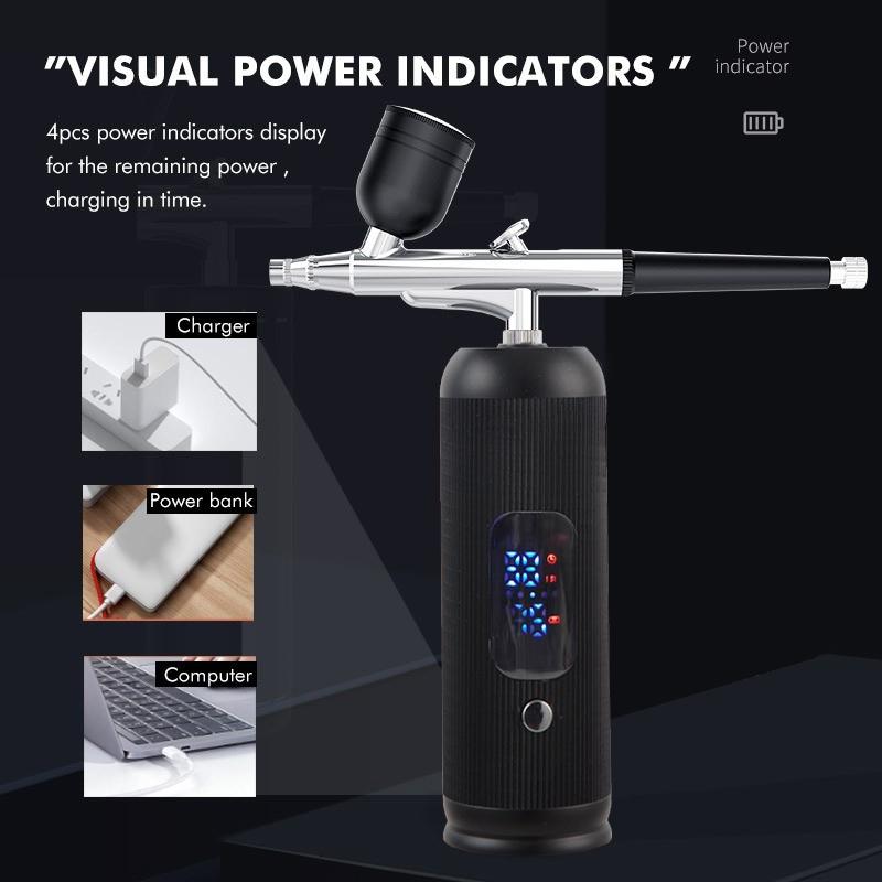 Airbrush Pen Kit With Compressor,Rechargeable High Pressure Air Brush Set Cordless Airbrush Kit with 0.3mm Nozzle for Painting,Doodling,Coloring,Cake Decor,Makeup,Modeling, Expert Airbrush Kit