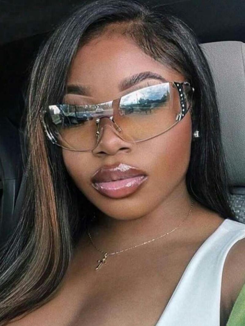 Vintage Trendy Sunglasses, Retro Y2K Sunglasses for Everyday Use, Fashion Accessories for Outdoor Activities