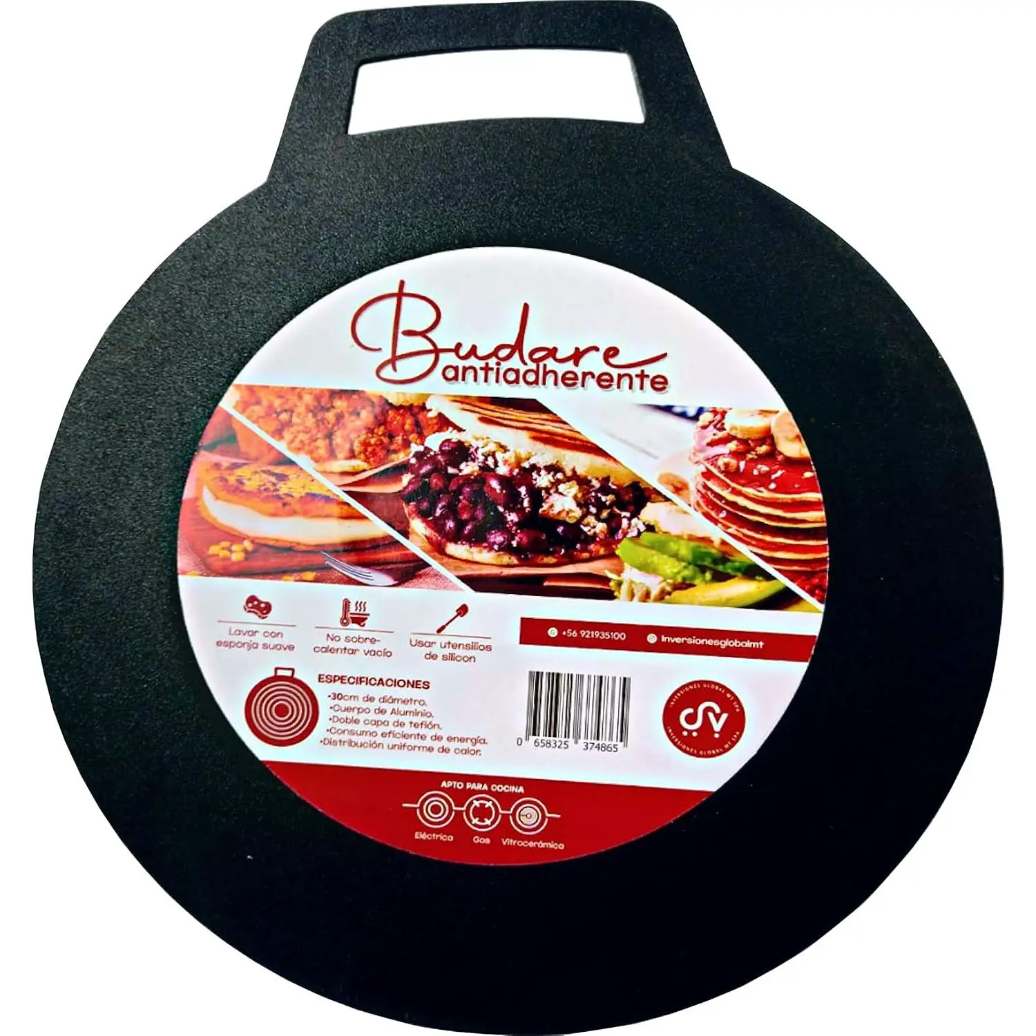 Comales para Tortillas 12 Pulgadas, Aluminio con Superficie Antiadherente, Ideal para Arepas, Cachapas, Panquecas, Pizza, Crepe, Pan y más, Calidad Superior