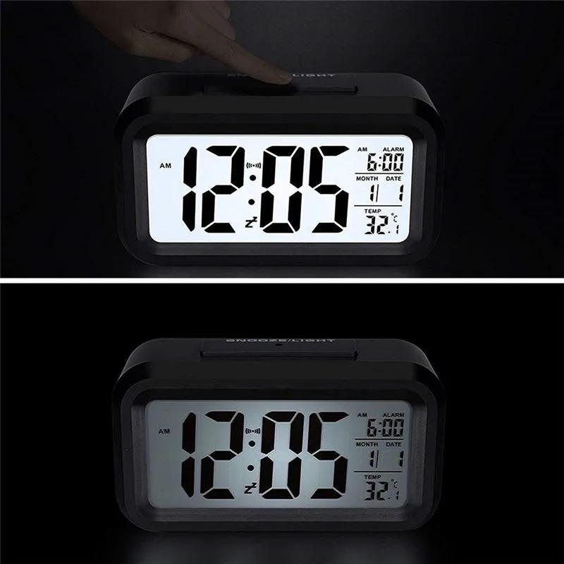 Smart Temperature Display Digital Alarm Clock, Backlight LCD Alarm Clock Decor Electronic Smart Temperature Display Digital Alarm Clock, Backlight LCD Alarm Clock Decor Electronic