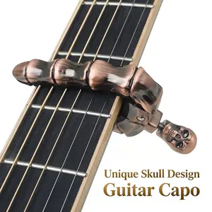 Skull Finger Design Guitar Capo, Guitar Accessories for Acoustic Electric Guitar Ukulele, Music Accessories Parts for GuitarFor Acoustic & Electric Guitar, Unique Skull Pattern, No Fret Scratching