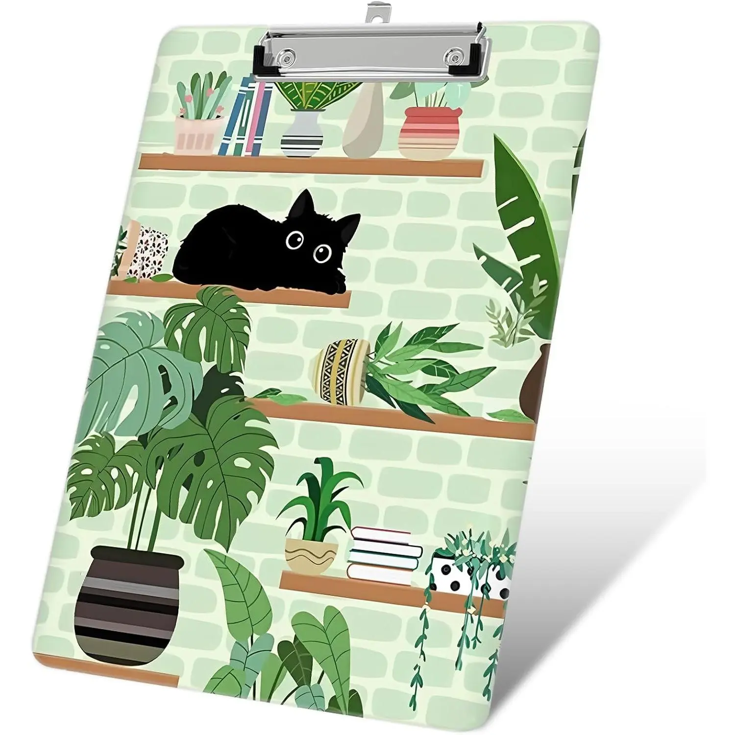 Plastic A4 Clipboards, Cute Fashion Clipboard Decorative, 12.2" x 8.7" Standard A4 Size Clipboards, Plastic  Clipboard for Teacher, Social Worker, Students,Women, Office Supplies(Black )