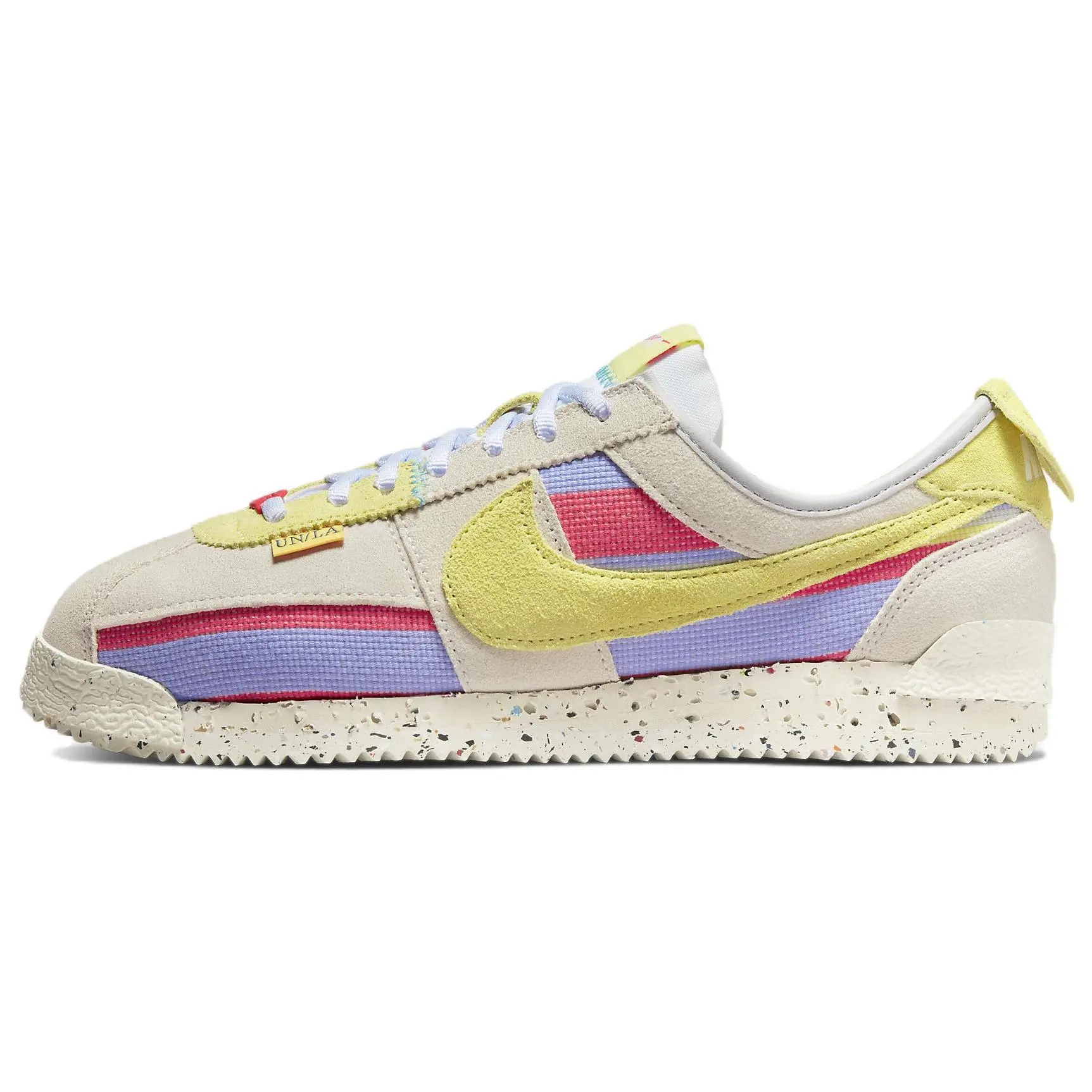 Union LA x Nike Cortez Lemon Frost Sneakers – Unisex Retro Low-Top Casual Running Shoes Verifiable, with credentials and supporting global authentication