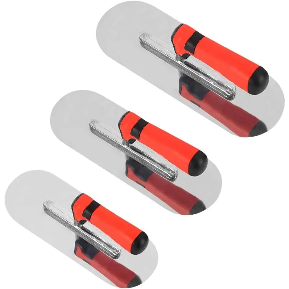 3Pcs Pool Trowel Set Stainless Concrete, Includes 14'' x 4'', 11'' x 4'', 10'' x 3'' Masonry Hand Tool with Soft Grip Handle, Lightweight,Plastering Trowel for Plastering
