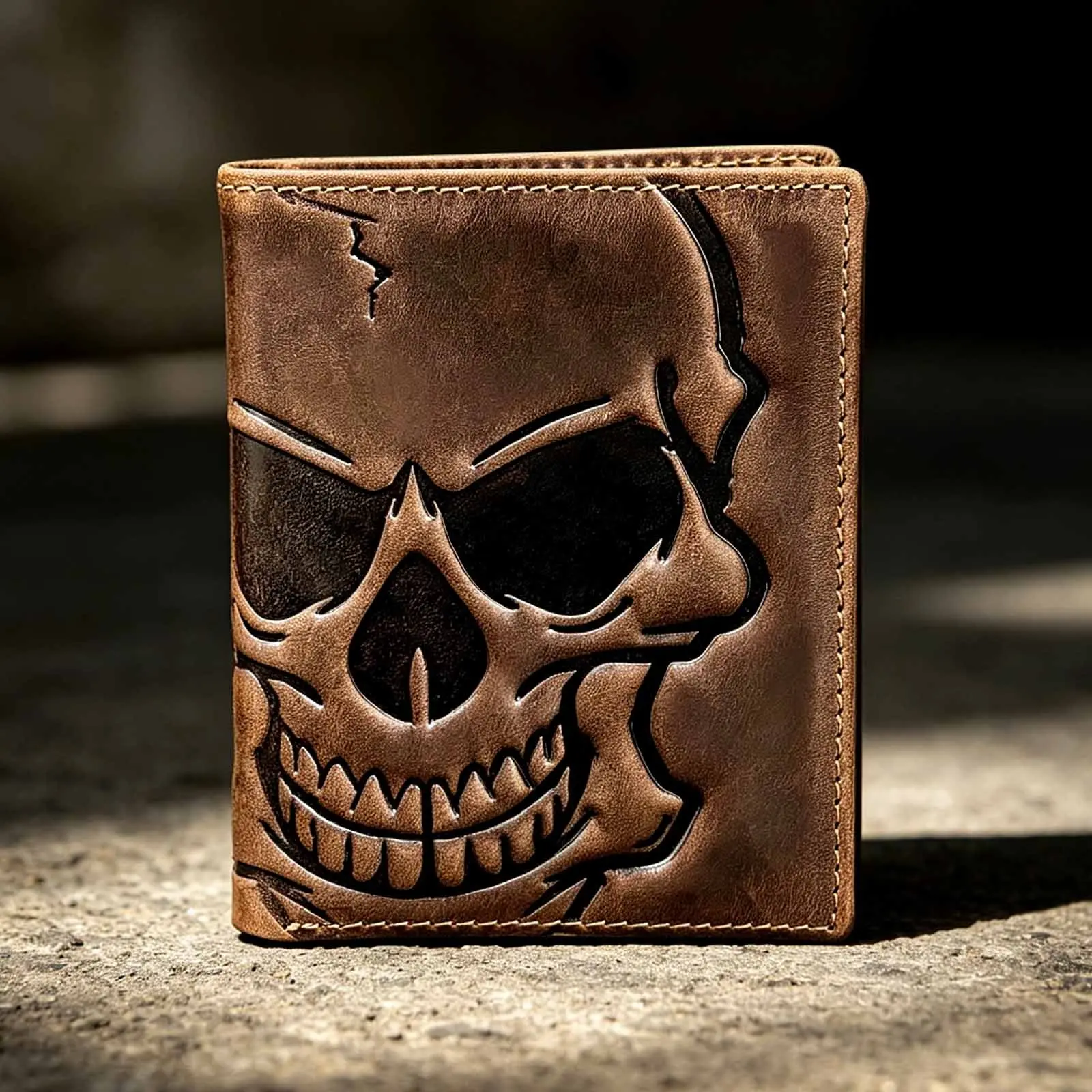 Bifold Card Holder Wallet Men Cowhide Leather Pocket Purse Slim Gift
