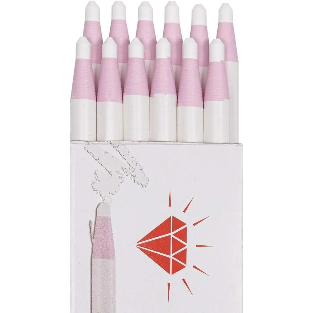 Markers  Pencils – 12-Pack Multi-Surface Wax Markers for Glass, Metal, Plastic – Non-Sharpening Peel Off  Marker (White)