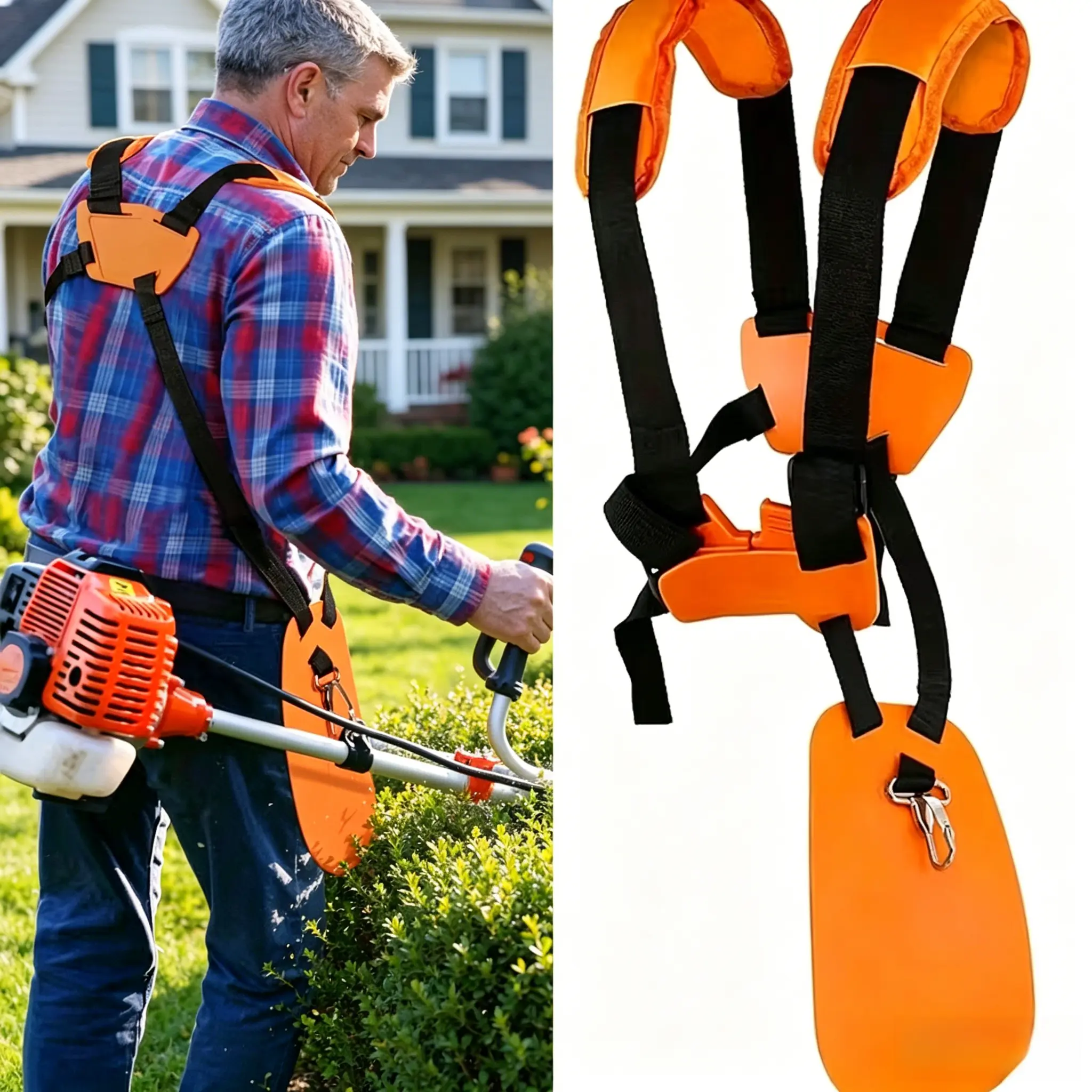 Adjustable Lawnmower/Weed Trimmer Shoulder Strap - A Comfortable And Durable Accessory, Unisex, An Ideal Choice For Outdoor Lawn Work