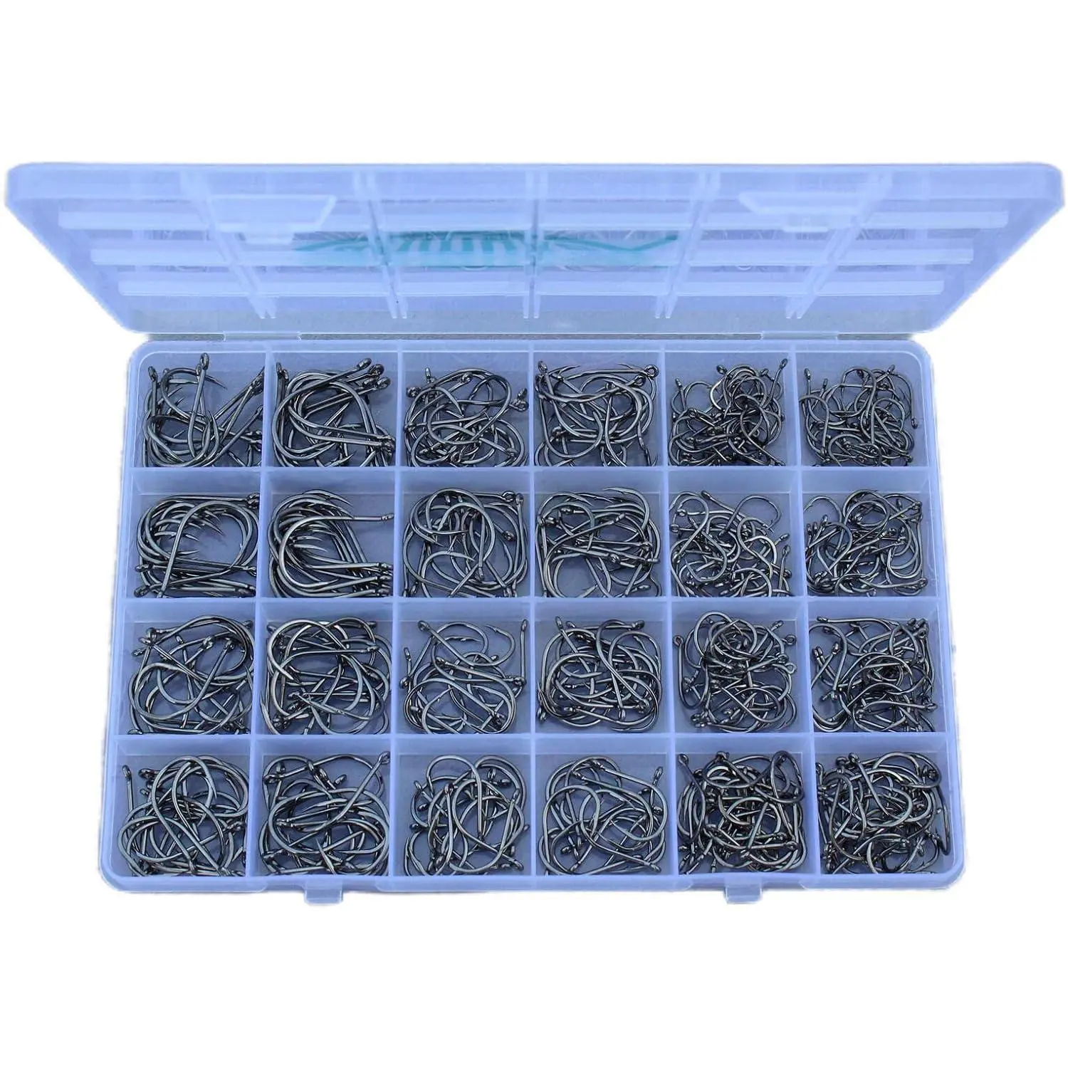Bulk Fishing Hook Set - Fresh/Salt Water Compatible Worm and Catfish Hooks for Fishing Gear Equipment Supplies