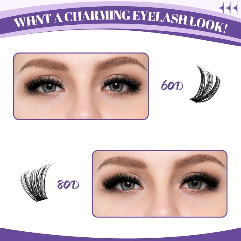 Mixed Length Individual False Eyelashes Kit with Tweezers, Glue & Glue Remover, 360pcs/set Natural Look Eyelashes Kit, Eyelashes Extensions, Cluster Lashes Kit, Eyelash Tools, Lash Clusters, Cosmetic, Eye Makeup Products, DIY Lash Kit