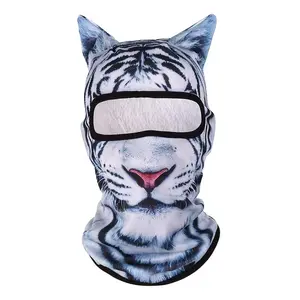 3D Animal Print Pattern Facekini Sun Protection Mask Outdoor Sports Travel Cycling Headgear Funny Mask