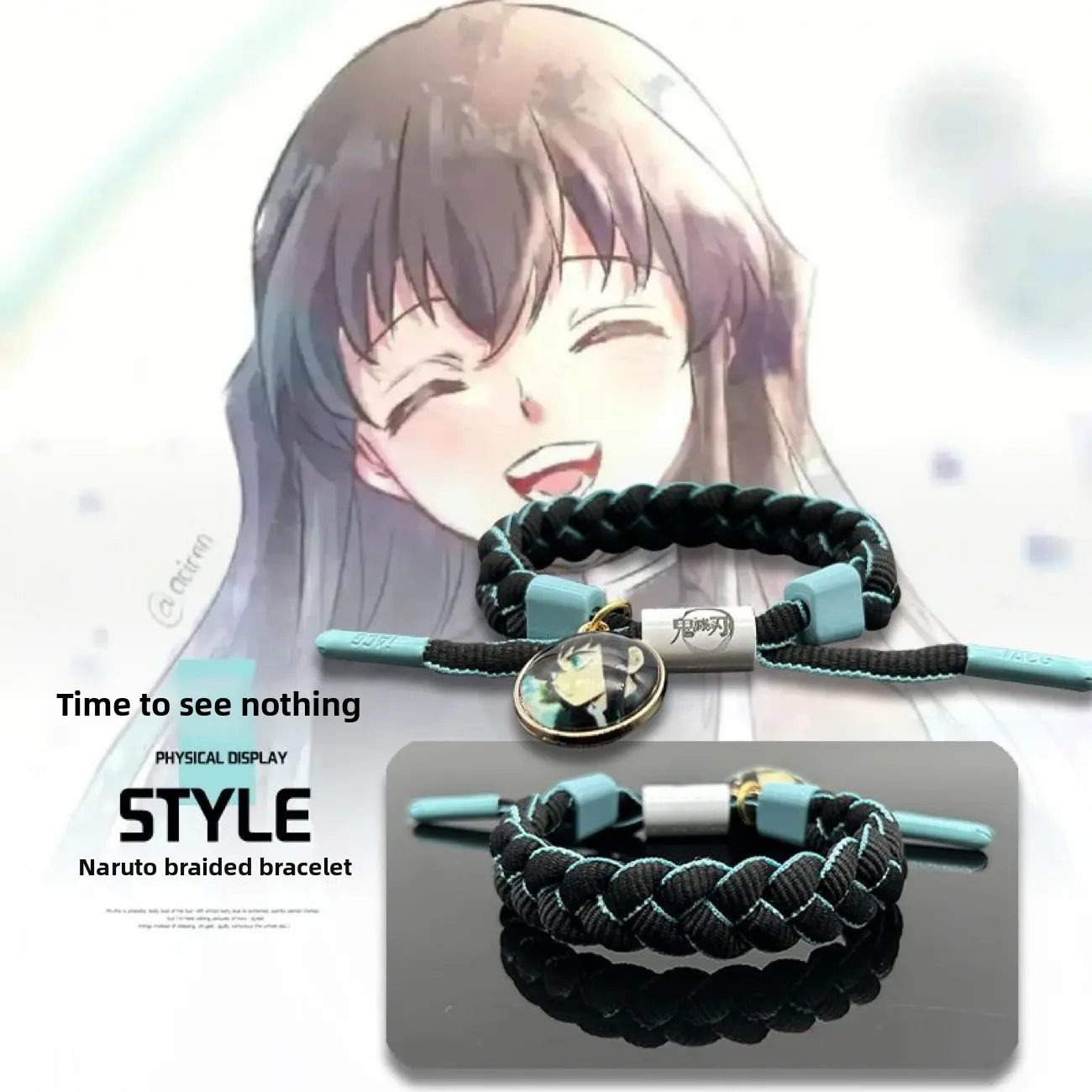Anime Demon Slayer: Kimetsu no Yaiba, Tanjiro, Zenitsu, Tanjiro's woven bracelet, birthday gift for teenagers and couples, holiday gift, niche fashion, unique style Anime Demon Slayer: Kimetsu no Yaiba, Tanjiro, Zenitsu, Tanjiro's woven bracelet, birthday gift for teenagers and couples, holiday gift, niche fashion, unique style