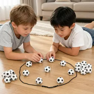 Magnetic Football Game Desktop Parent-Child Interactive Toy Logical Thinking Training Brain Game Board Game for Kids and Adults Strategic Battle Intelligence Development Toy