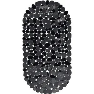 1pc Pebble Shaped Bath Mat - Non-slip Bathtub Mat with Suction Cups and Drain Holes, Bath Mat For Tub Non Slip, Machine Washable, Bathtub Safe Shower Mat