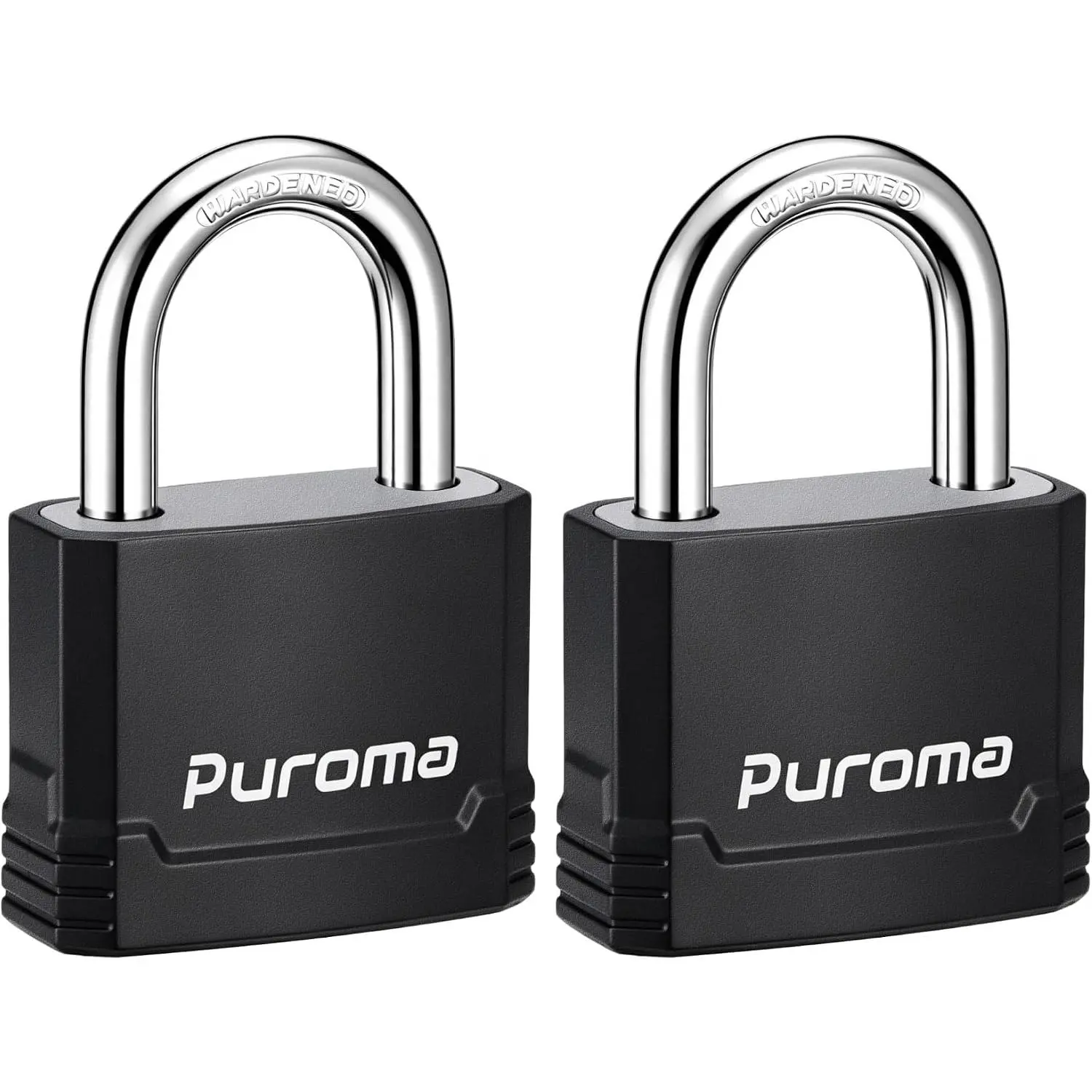 Lock Duty Keyed Padlock with 3 Keys Alike, 1-2/3 Inch Anti-Cut Shackle Locker Lock for, Fences, Sheds, Gym Lockers, Hasp Cabinets, Toolboxes (Black, 2 Pack)