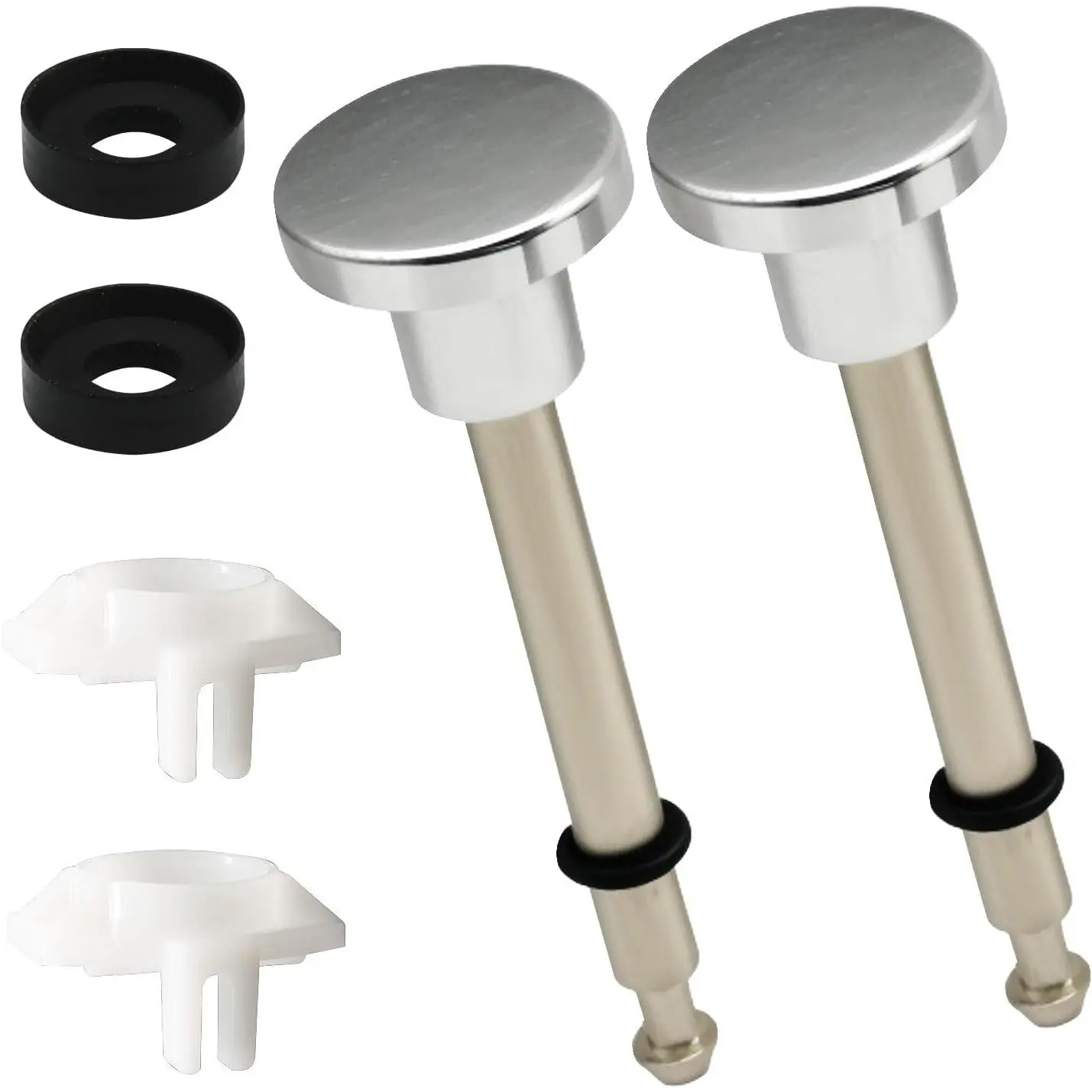 2 Set Tub Spout Diverter Repair Kit, Brushed Nickel | 2 x Diverter Valve Stems, 2 x Cup Seals and 2 x Gates, Leaky Faucet Repair  , For Bathroom Shower Bathtub