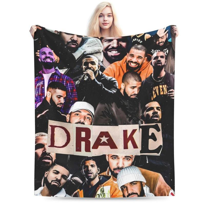 Drakes Soft Throw Blanket Rapper Singer Album Cover Party Decorations for Bed Sofa Living Room Birthday Holiday Gifts