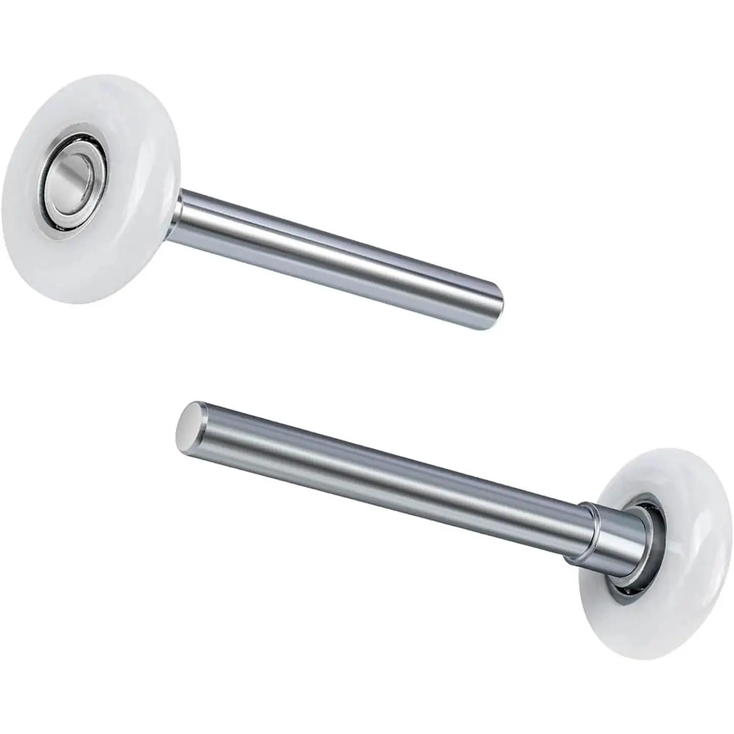 2 Pack Nylon Garage Door Rollers, 2” Quiet  Wheels with 6200-zz  Sealed Bearings, Heavy-Duty 4” Steel Stem for Standard Residential Garage Doors – Smooth