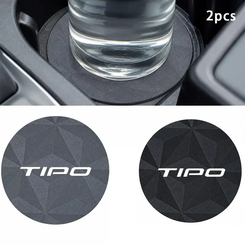 For Fiat Tipo 2pcs Car Water Cup Holder, Diamond Pattern, Dust-Proof and Sand-Proof, Easy to Clean, Tidy Interior, Car Accessories