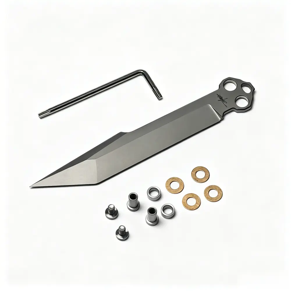 BanShu 88 Series Non-Sharp Replacement Trainer Insert, Dull Fake Edge DIY Swap Part For BanShu 8801&8803&8805Balisong Practice Gadget, Hollow Handle Flip Toy Spare Accessory