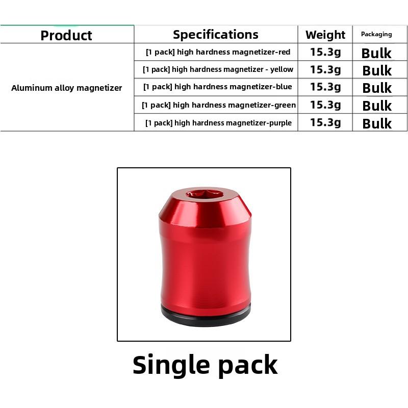 Aluminum Alloy Magneticizer Set: High-Hardness Demagnetizer, Strong Magnetic Adsorption Rings, for Screwdriver Bits and Electric Drill Bits
