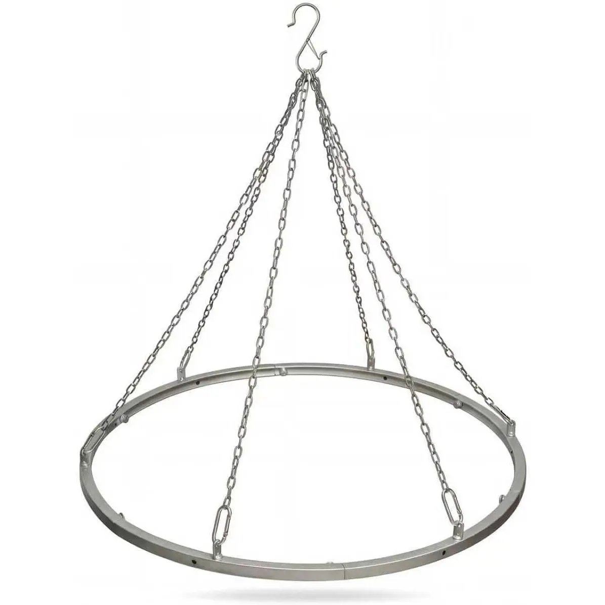 Ceiling Drapes Hanging Kit, 24 Inch Silver Metal Ceiling Canopy Hoop Hardware Kit, Ceiling Draping Hanging Hoop Ring Kit for Wedding Ceremony Ceiling Decorations