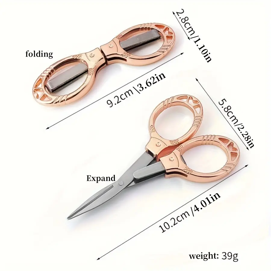 Three Colors Are Available, Multi-Functional Stainless Steel Folding Household Small Scissors, Outdoor Travel Telescopic Scissors, Portable Folding Small Scissors