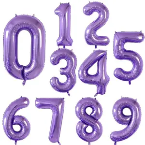 18 Inch Star + 32 Inch Number Aluminum Foil Metallic Balloons, Medium Size, Birthday Party Decor, Wedding Event Supplies
