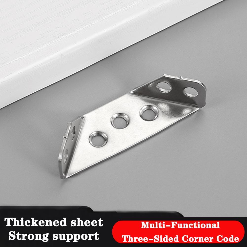 Stainless Steel Corner Bracket, Multi-function Corner Rack, Three Side Fixed Corner Rack, Cabinet Ladder Corner Rack, Laminate Rack, Furniture Connector, Hardware, Heavy Duty, Parts
