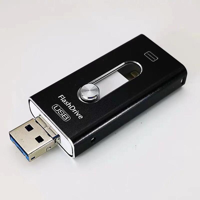Multi-Function Metal USB Flash Drive 512GB 1TB 2TB, for iPhone Android Type-C Phone and Computer